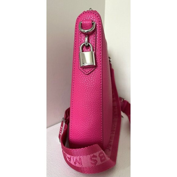 New Marc Jacobs Drifter Swing Pack Crossbody Leather Bag Hot Pink - Picture 6 of 7